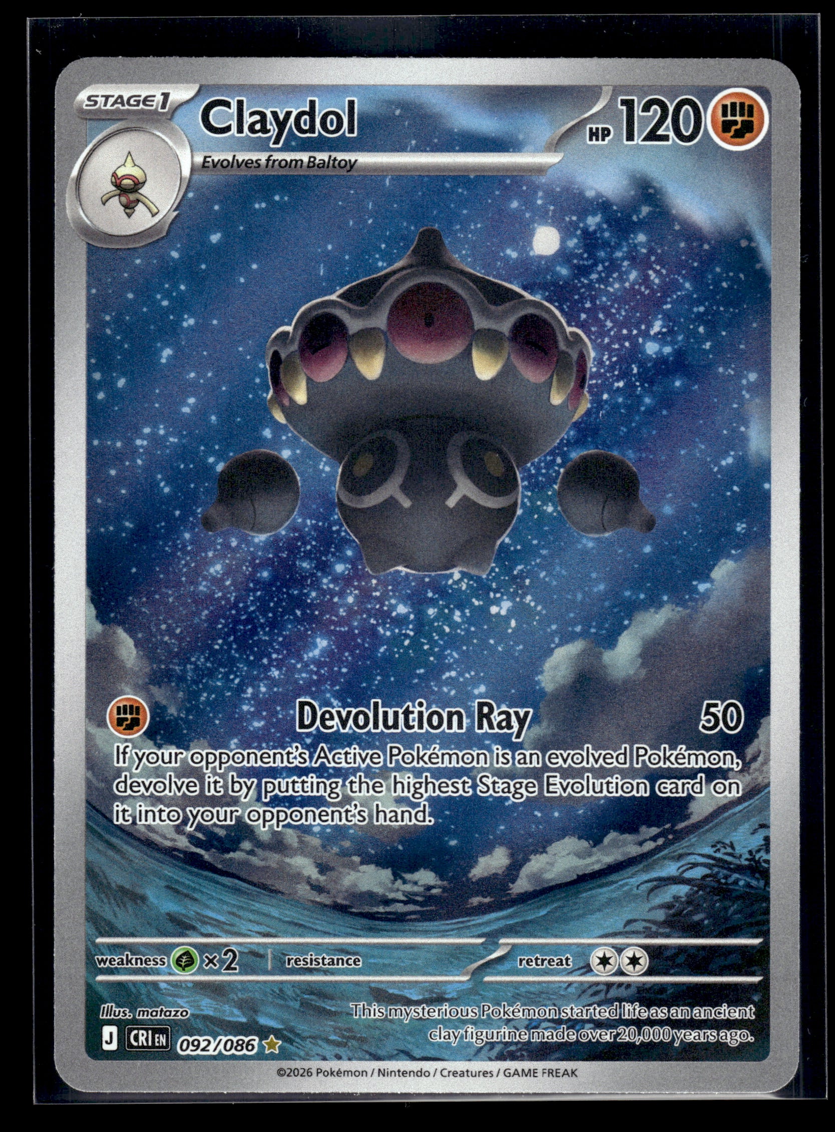 Claydol #092/086 Chaos Rising NM