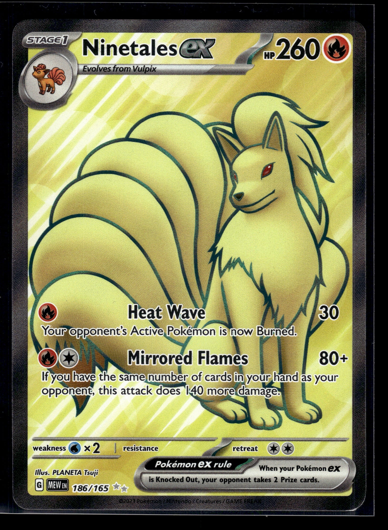 Ninetales ex #186/165 Scarlet & Violet 151 VLP