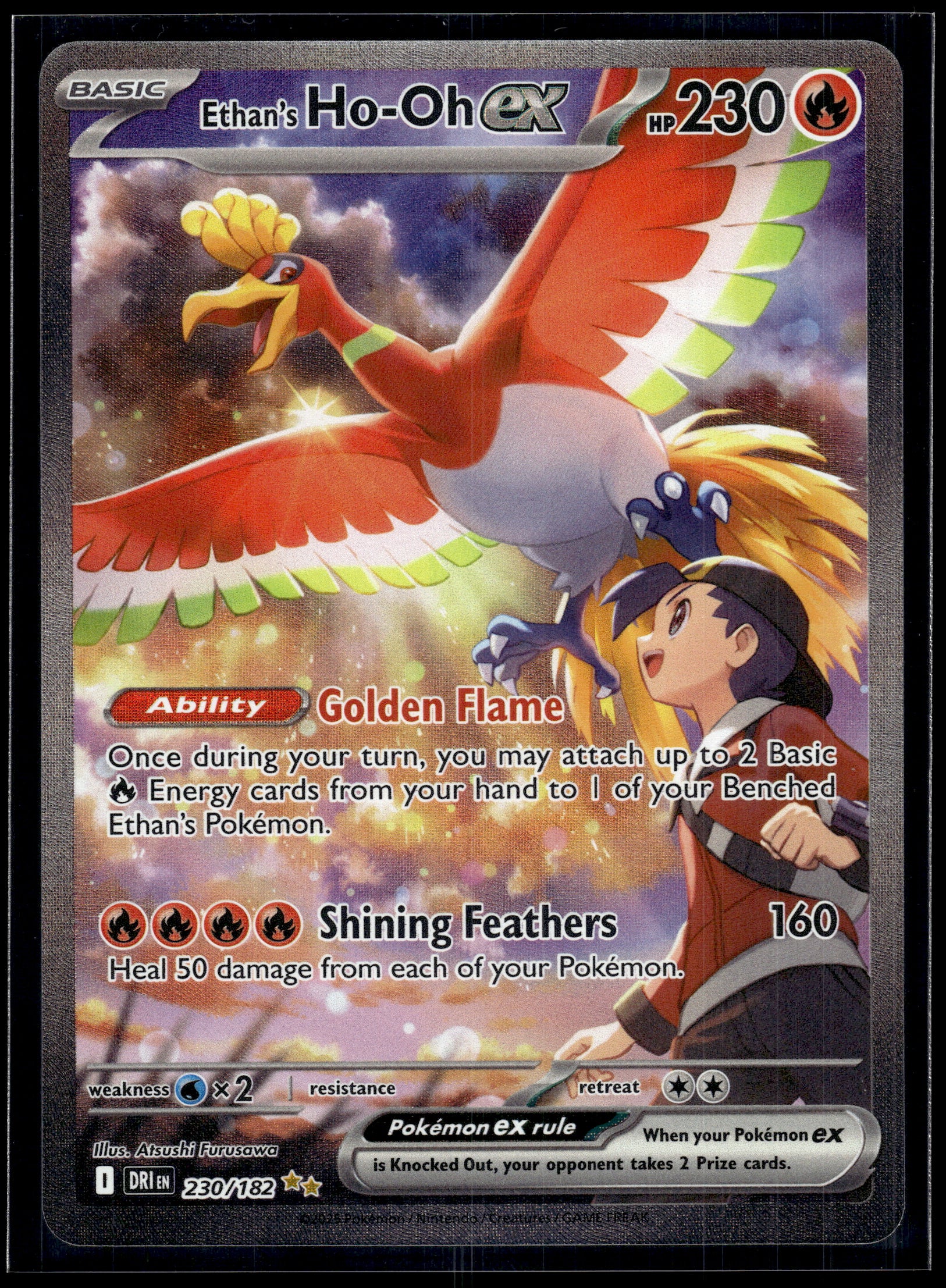 Ethan's Ho-Oh ex #230/182 Destined Rivals LP