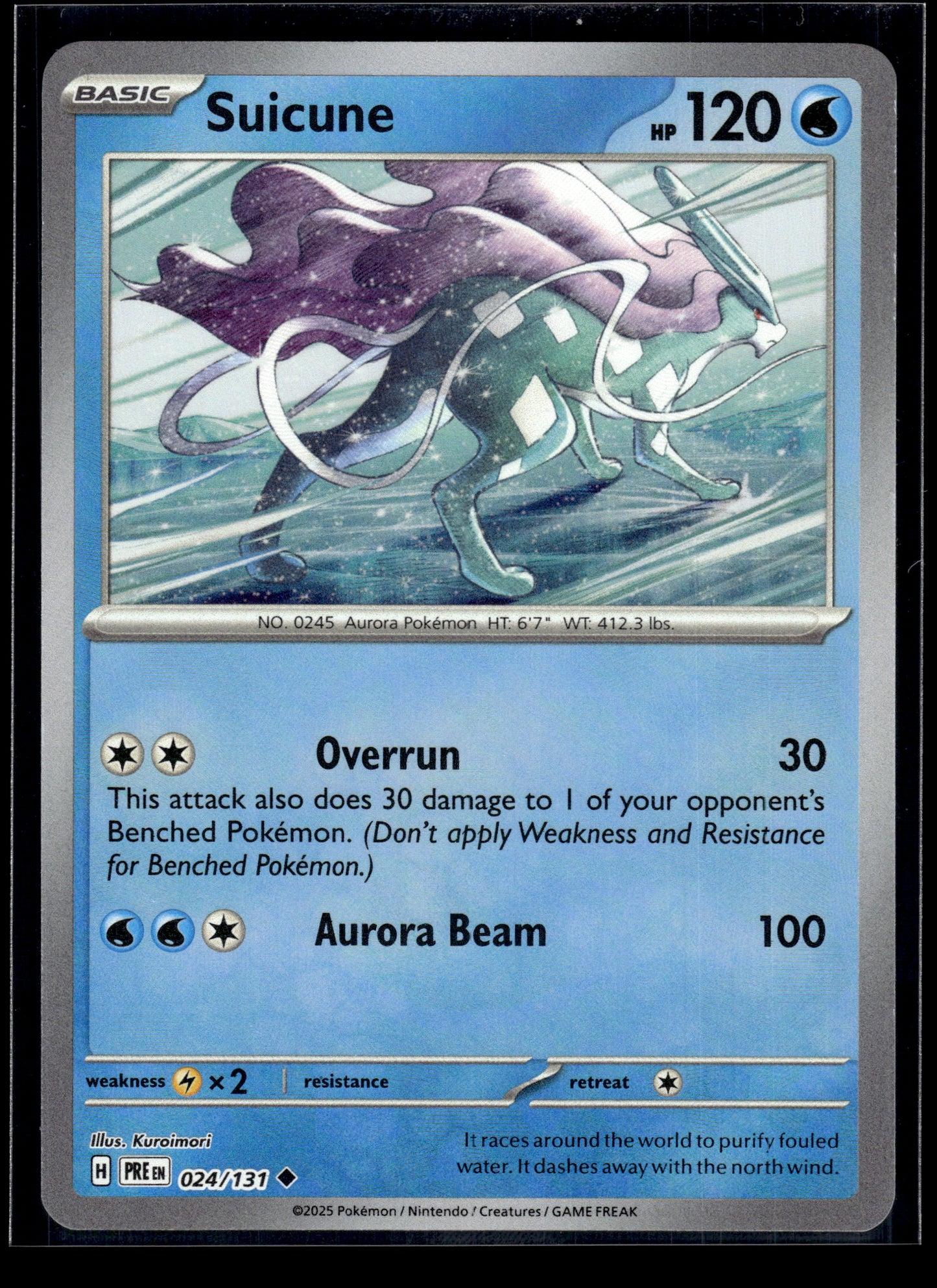 Suicune (Master Ball) #024/131 Prismatic Evolutions VLP