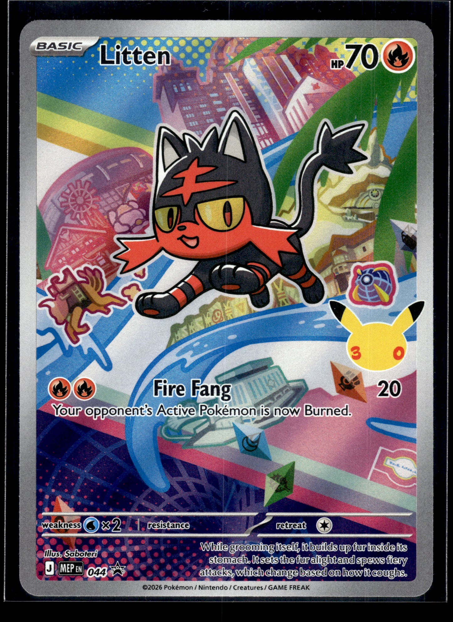 Litten #044 Mega Evolution Promo NM