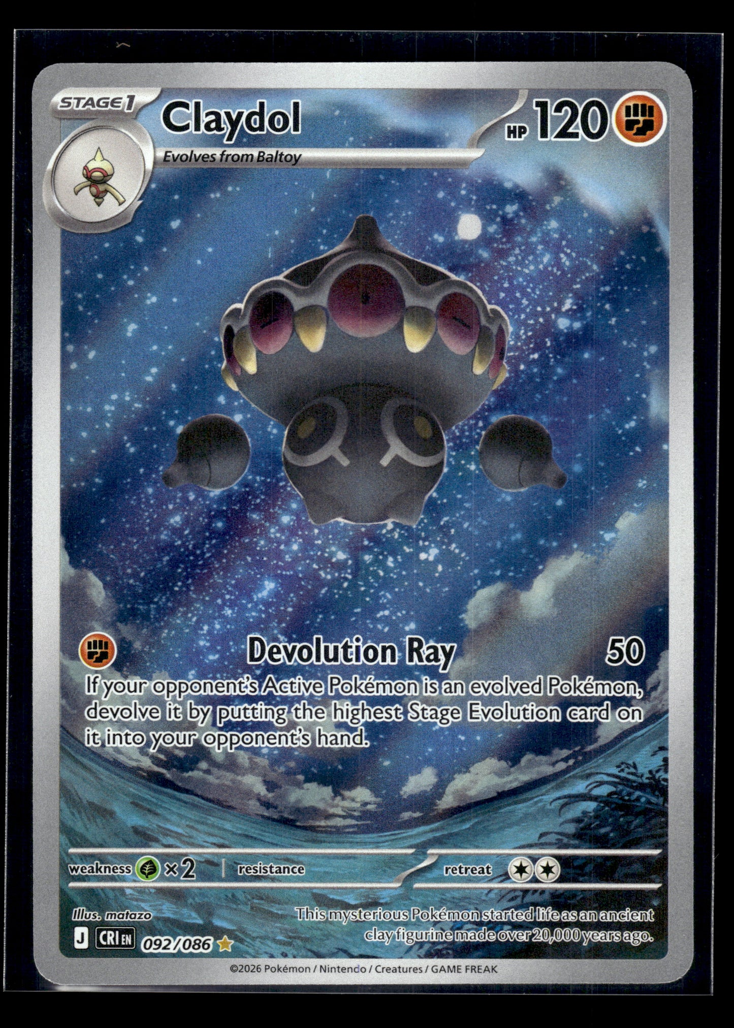 Claydol #092/086 Chaos Rising NM