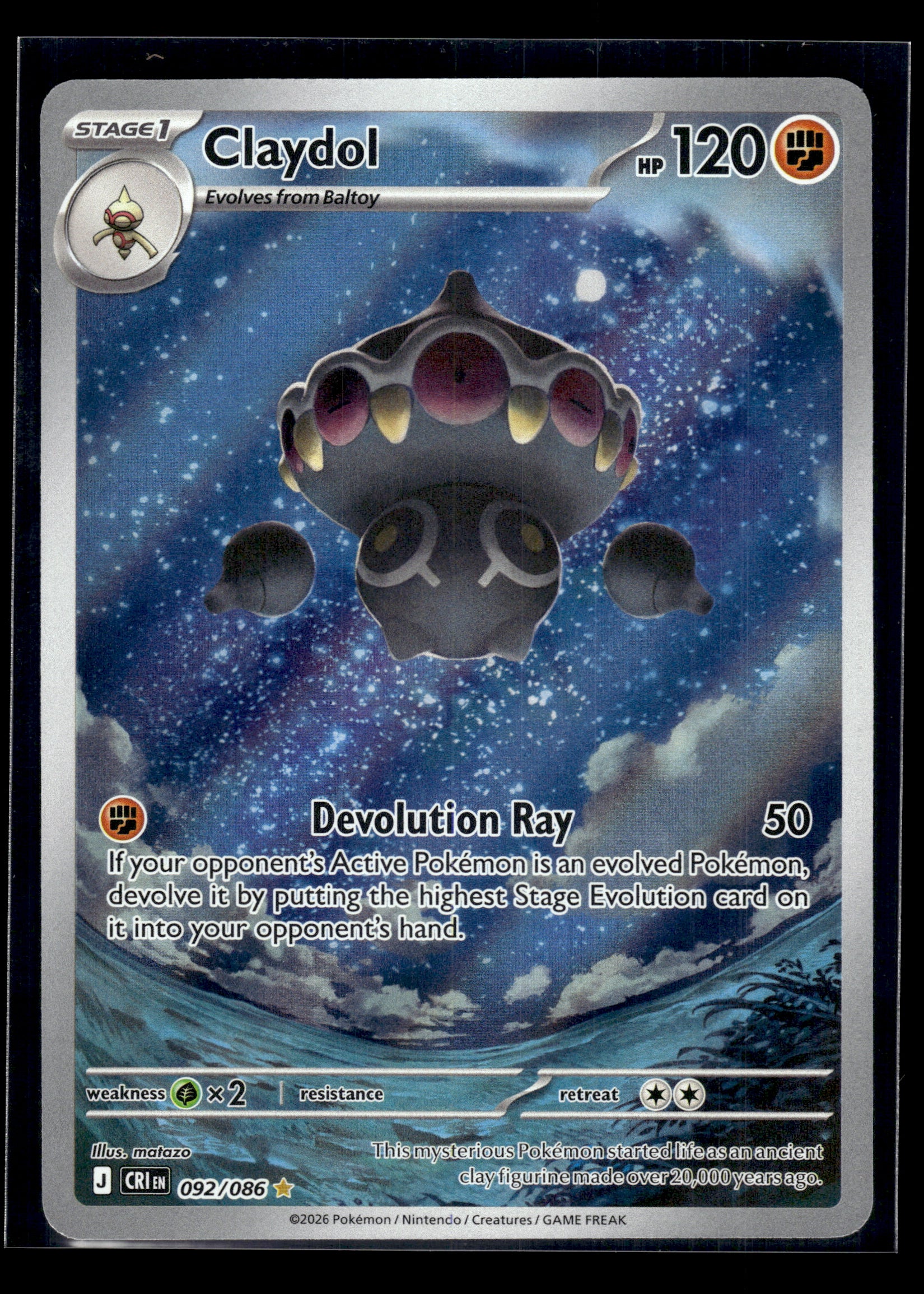 Claydol #092/086 Chaos Rising NM