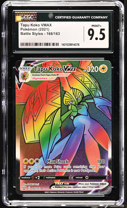 CGC 9.5 Tapu Koko VMAX #166/163 Battle Styles