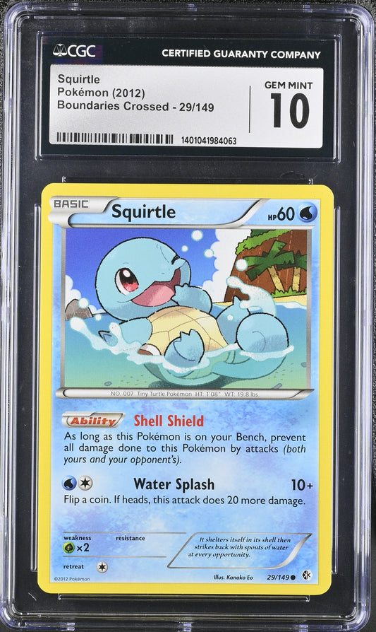 CGC 10 Squirtle #29/149 Boundaries Crossed