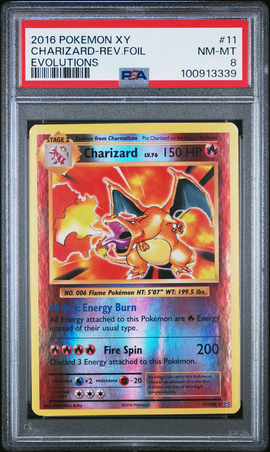 PSA 8 Charizard #11 Xy Evolutions