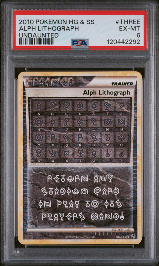 PSA 6 Alph Lithograph #THREE Heartgold & Soulsilver Undaunted