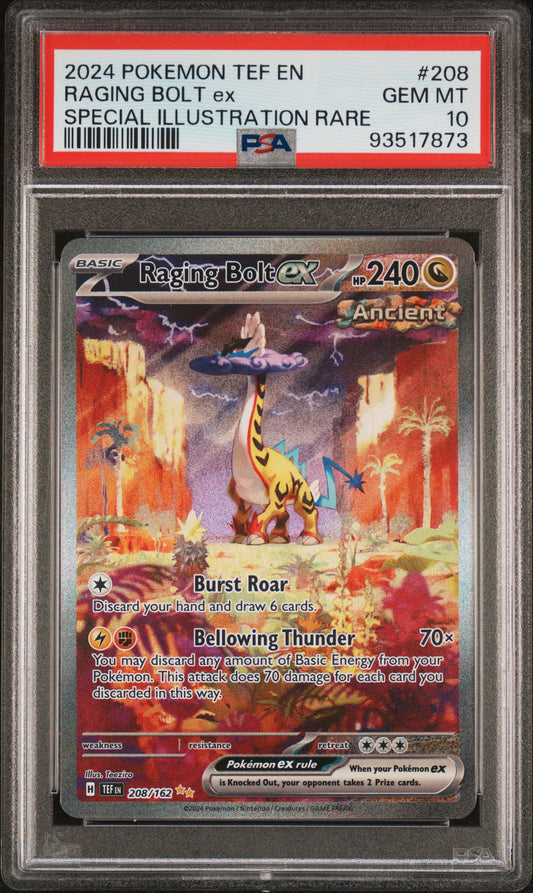 PSA 10 Raging Bolt Ex #208 Temporal Forces