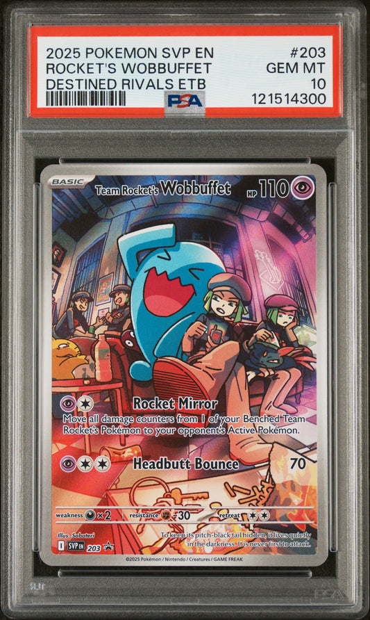 PSA 10 Rocket'S Wobbuffet #203 Black Star Promo