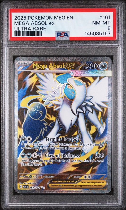 PSA 8 Mega Absol Ex #161 Mega Evolution