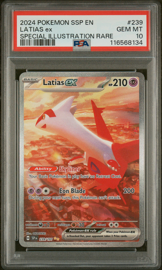 PSA 10 Latias Ex #239 Surging Sparks