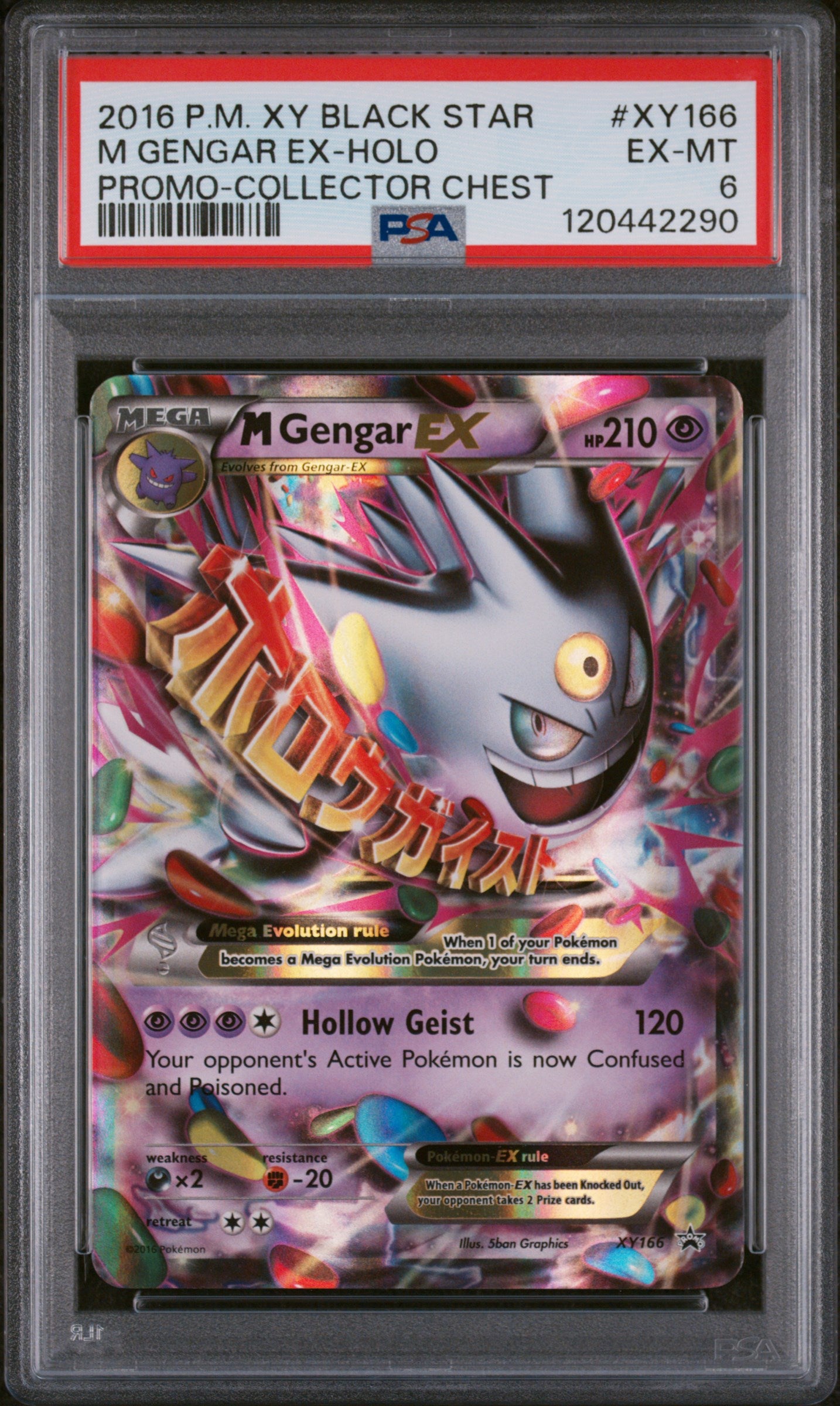 PSA 6 M Gengar Ex #XY166 Black Star Promo
