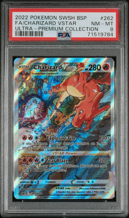 PSA 8 Charizard Vstar #262 Black Star Promo