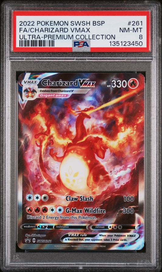 PSA 8 Charizard Vmax #261 Black Star Promo