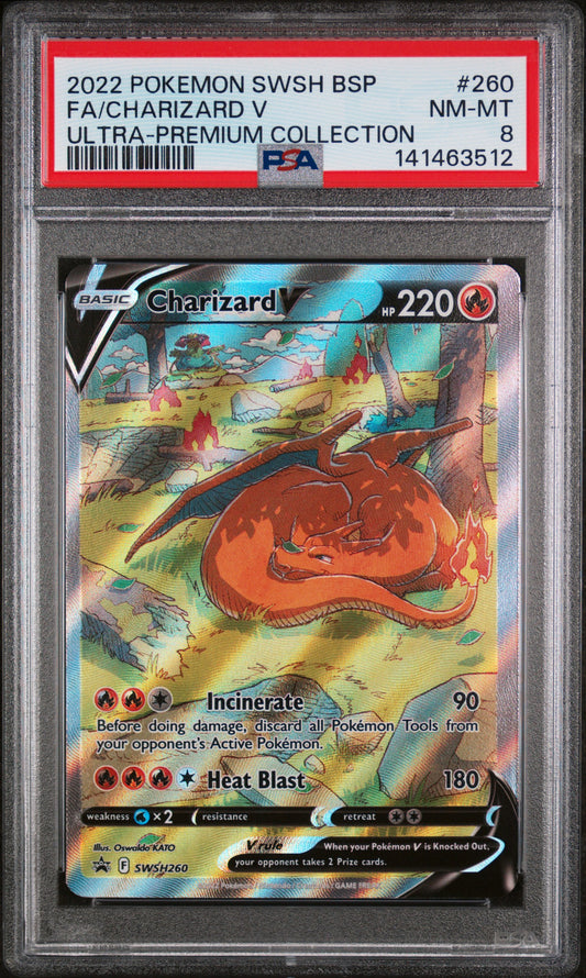 PSA 8 Charizard V #260 Black Star Promo