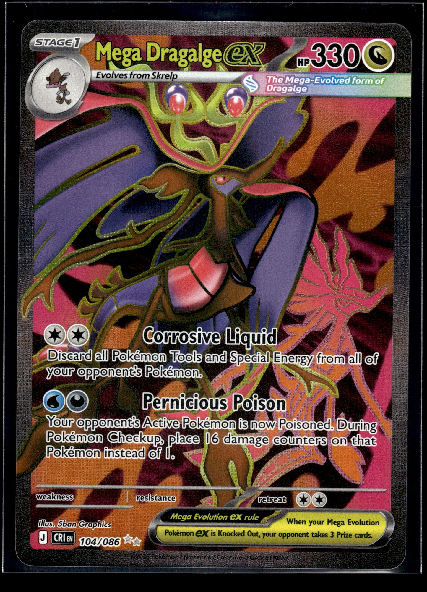 Mega Dragalge ex #104/086 Chaos Rising VLP