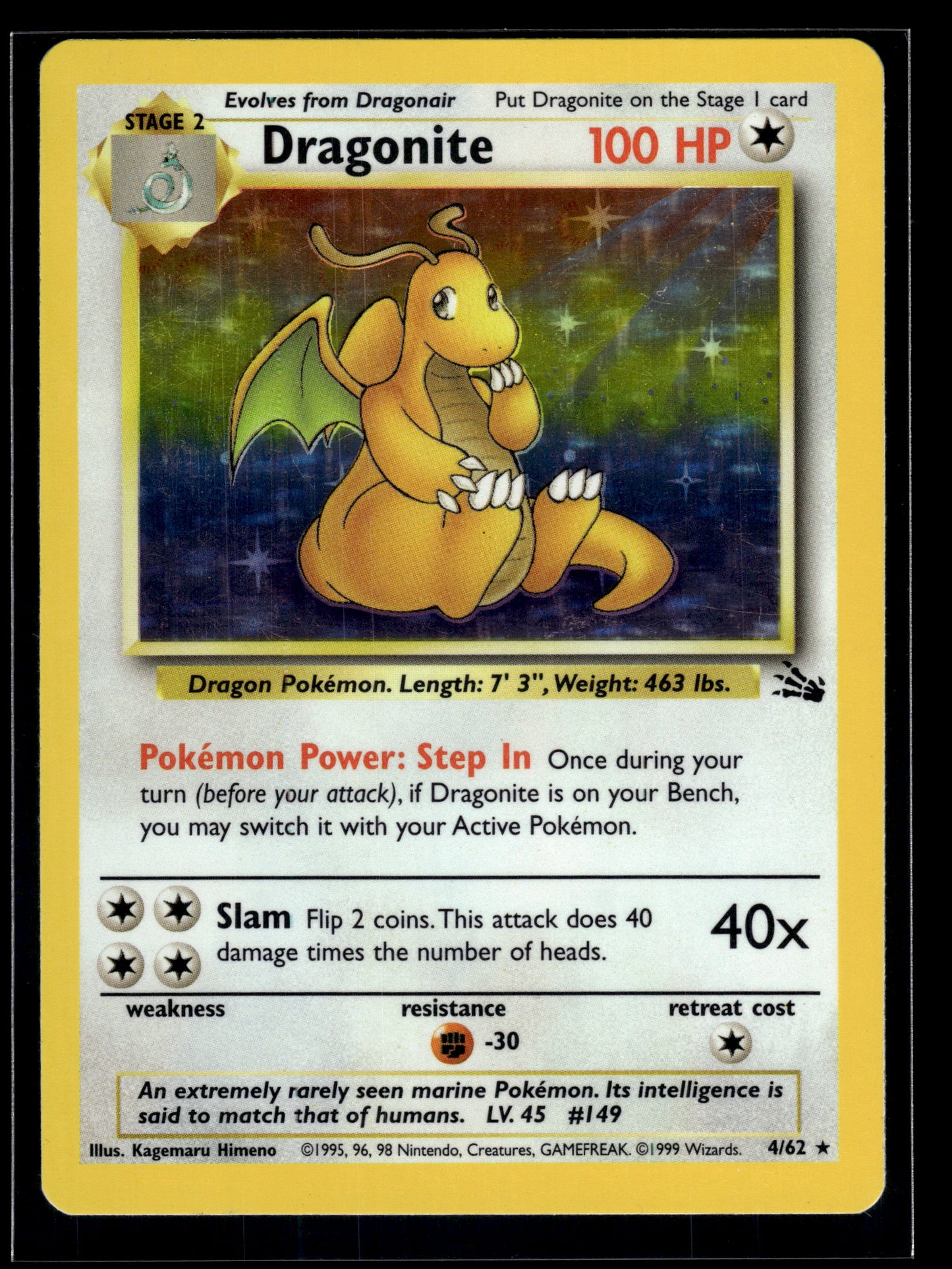 Dragonite #04/62 Fossil MP
