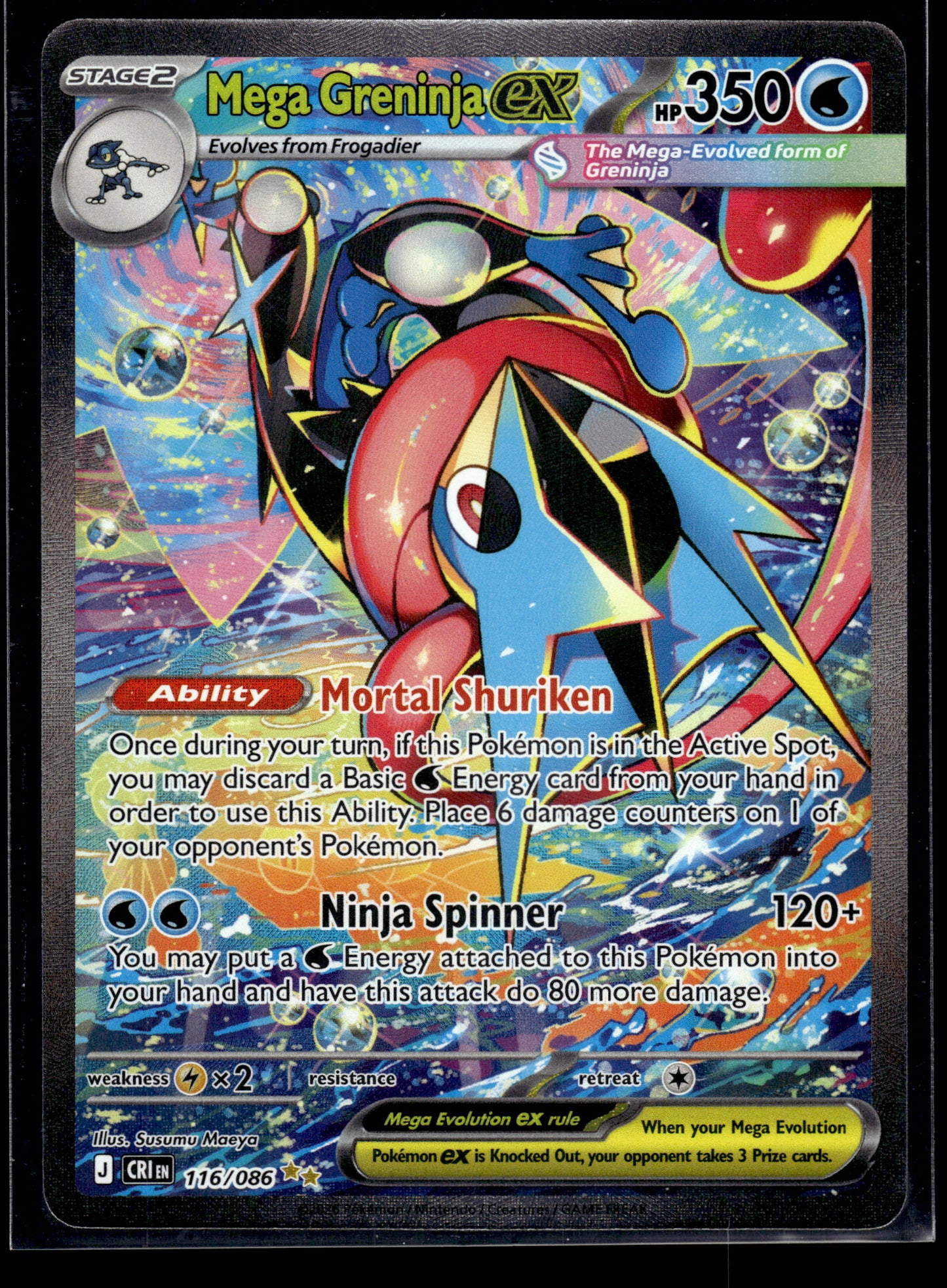 Mega Greninja ex #116/086 Chaos Rising VLP