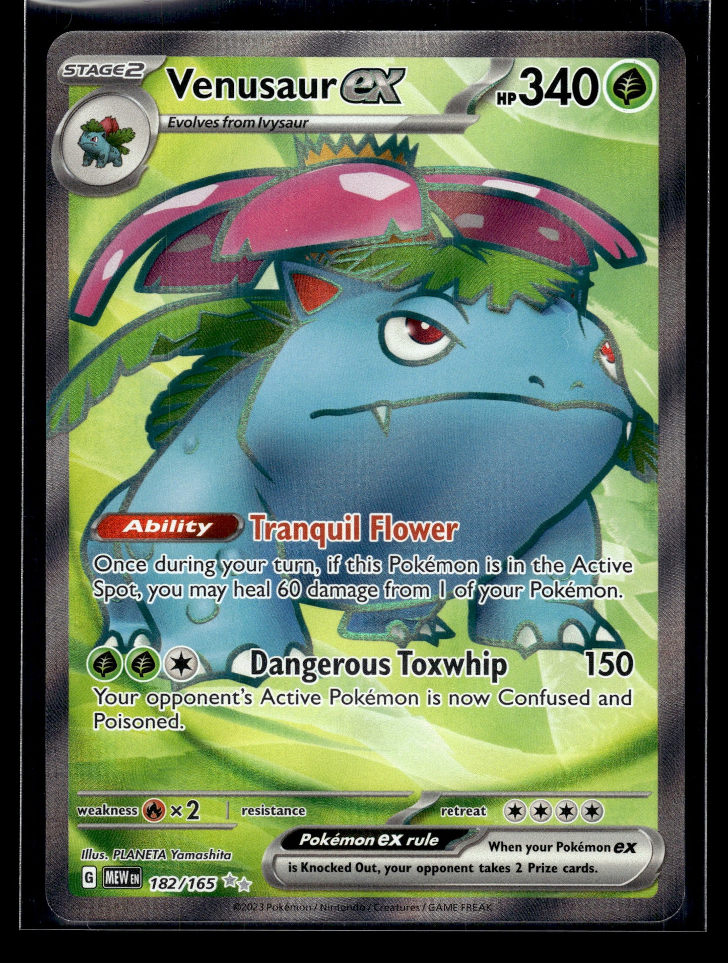 Venusaur ex #182/165 Scarlet & Violet 151 NM