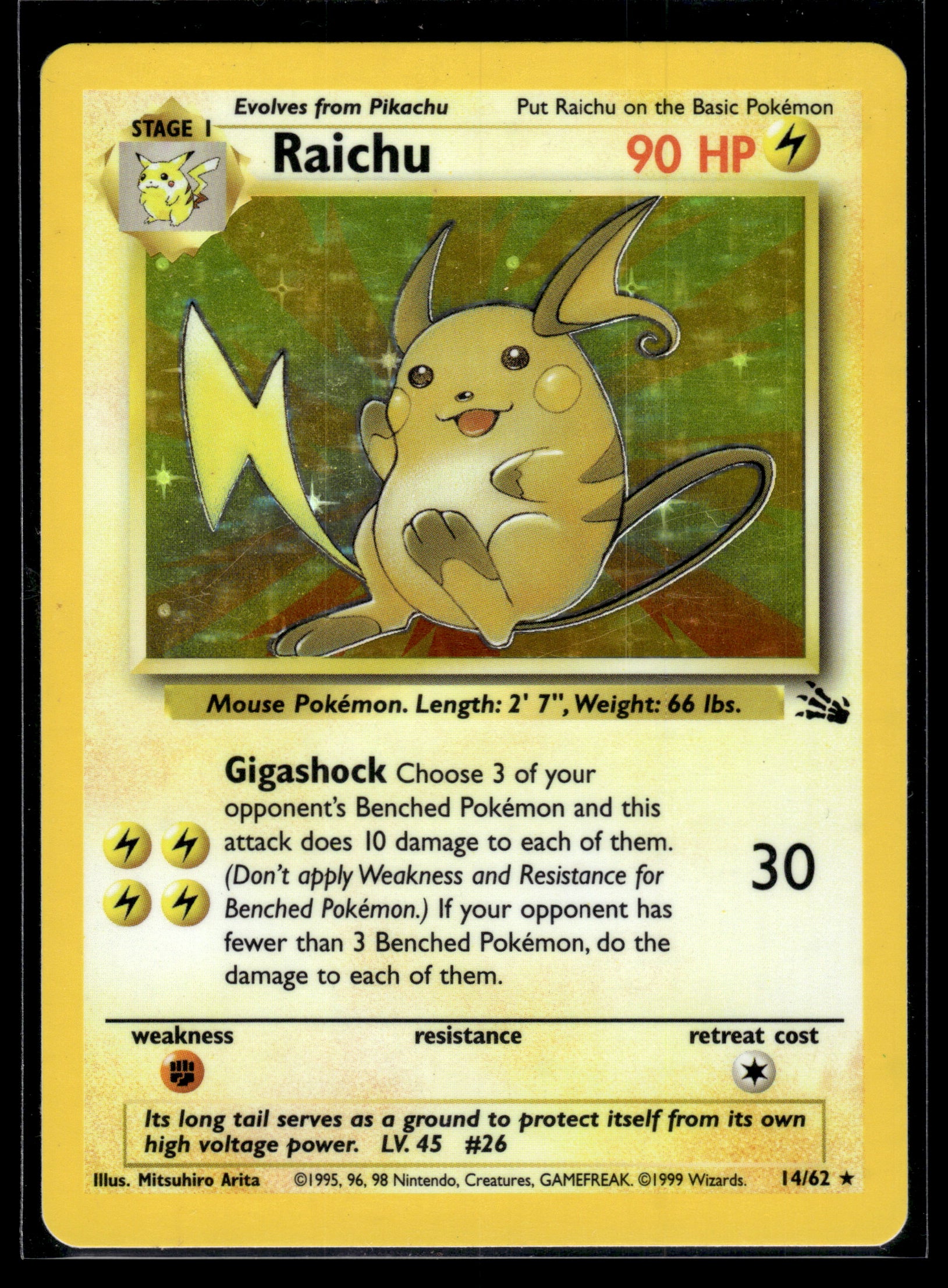 Raichu #14/62 Fossil LP