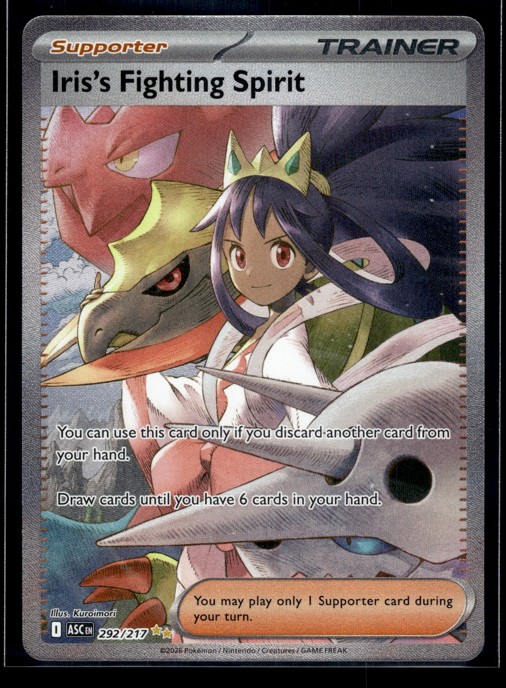 Iris's Fighting Spirit #292/217 Ascended Heroes NM