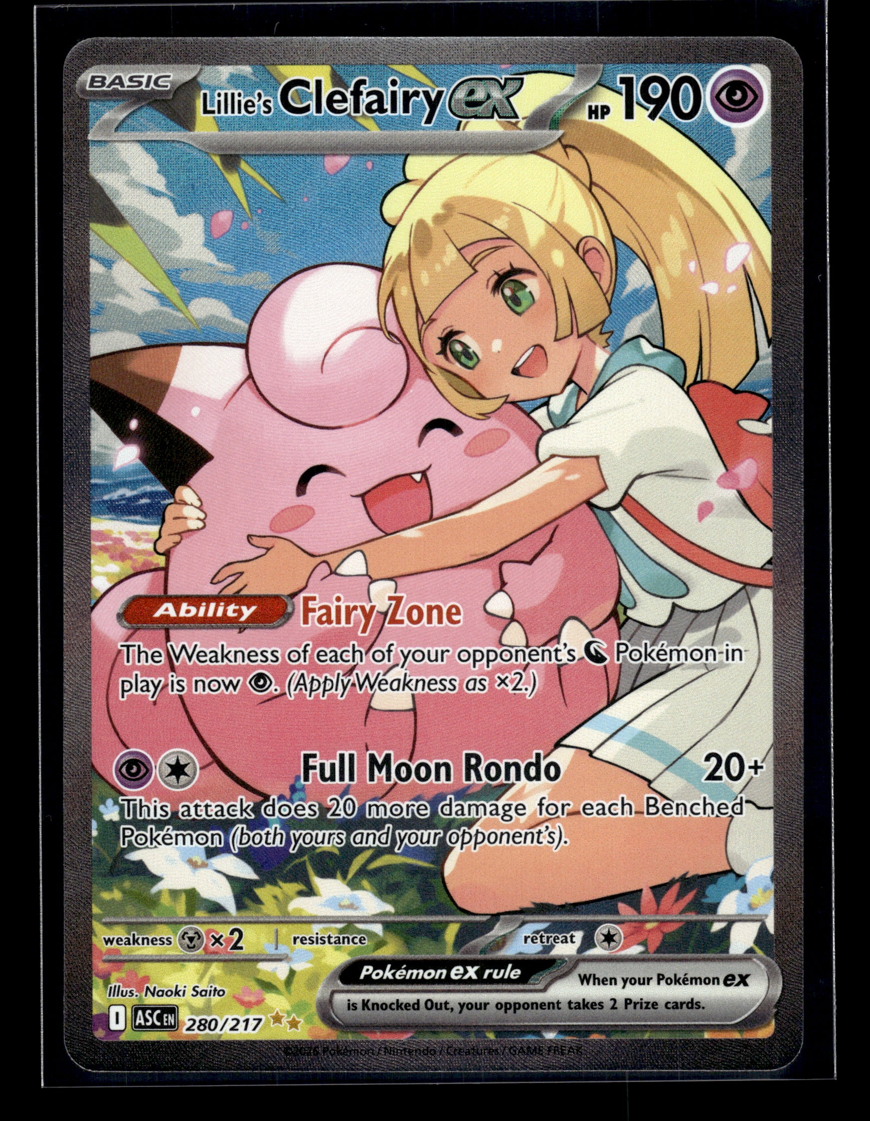 Lillie's Clefairy ex #280/217 Ascended Heroes NM