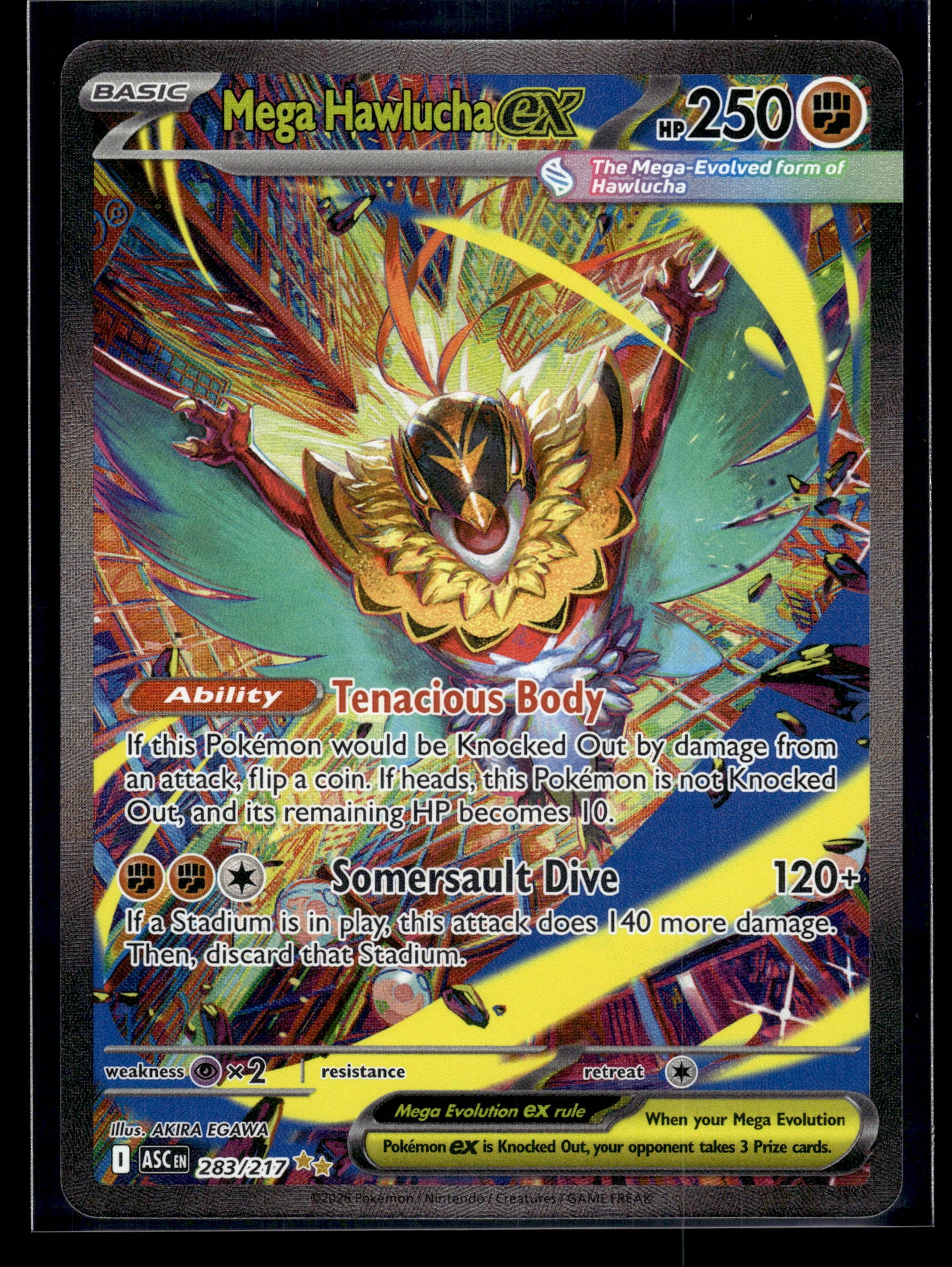 Mega Hawlucha ex #283/217 Ascended Heroes NM