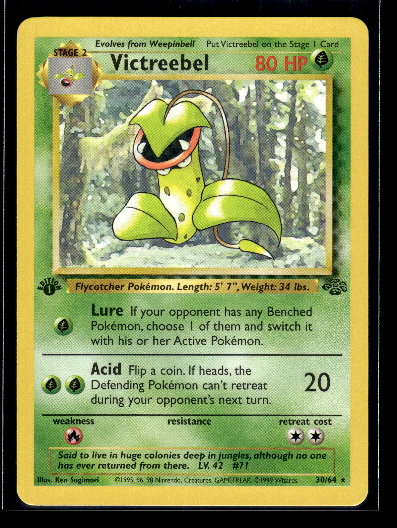 Victreebel #30/64 1st Edition Jungle VLP
