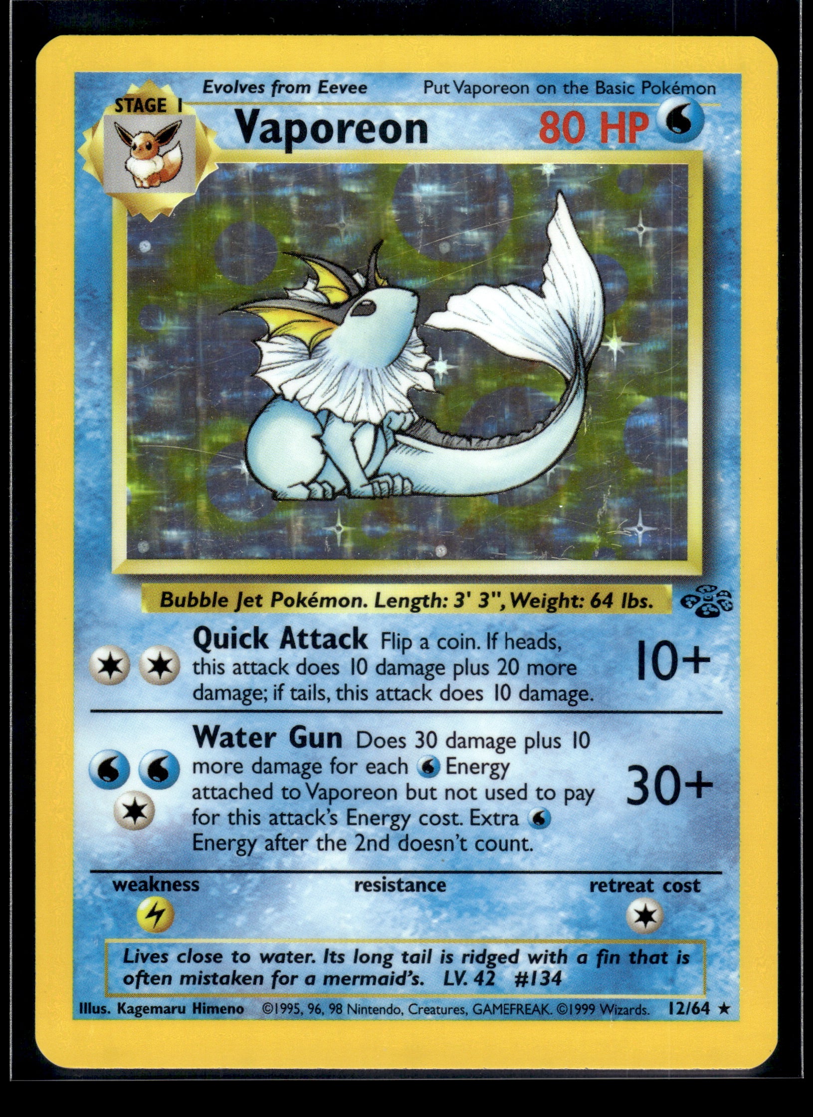 Vaporeon #12/64 Jungle LP