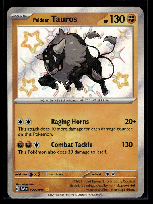 Paldean Tauros #172/091 Paldean Fates VLP