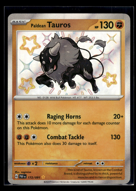 Paldean Tauros #172/091 Paldean Fates VLP