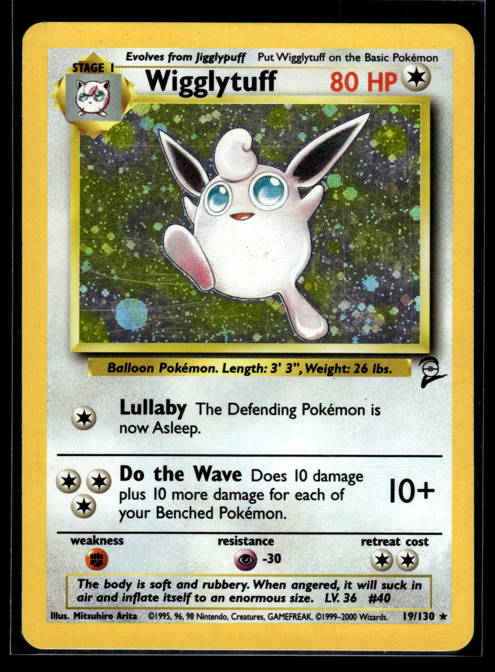 Wigglytuff #019/130 Base Set 2 MP