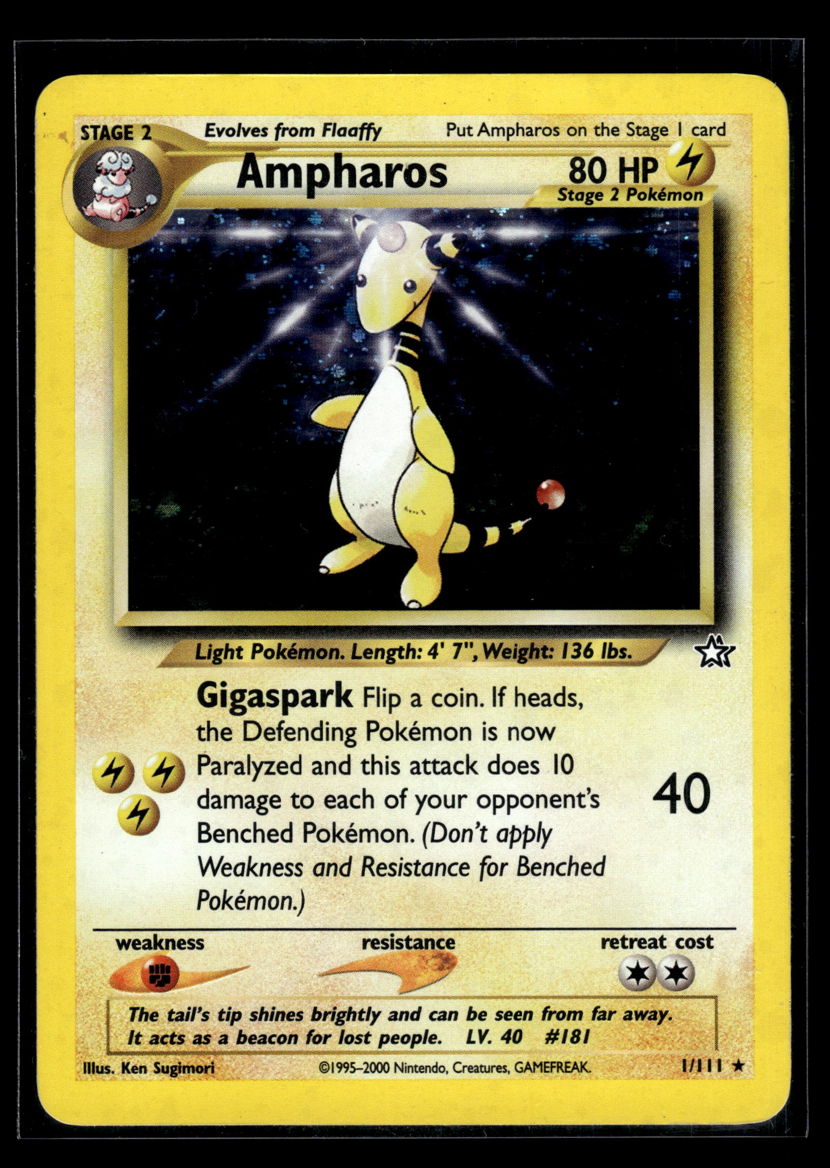 Ampharos #001/111 Neo Genesis MP
