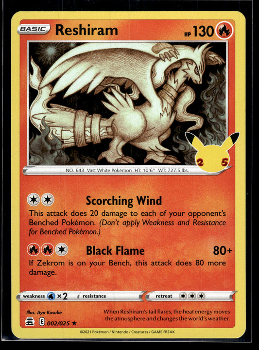 Reshiram #002/025 Celebrations LP