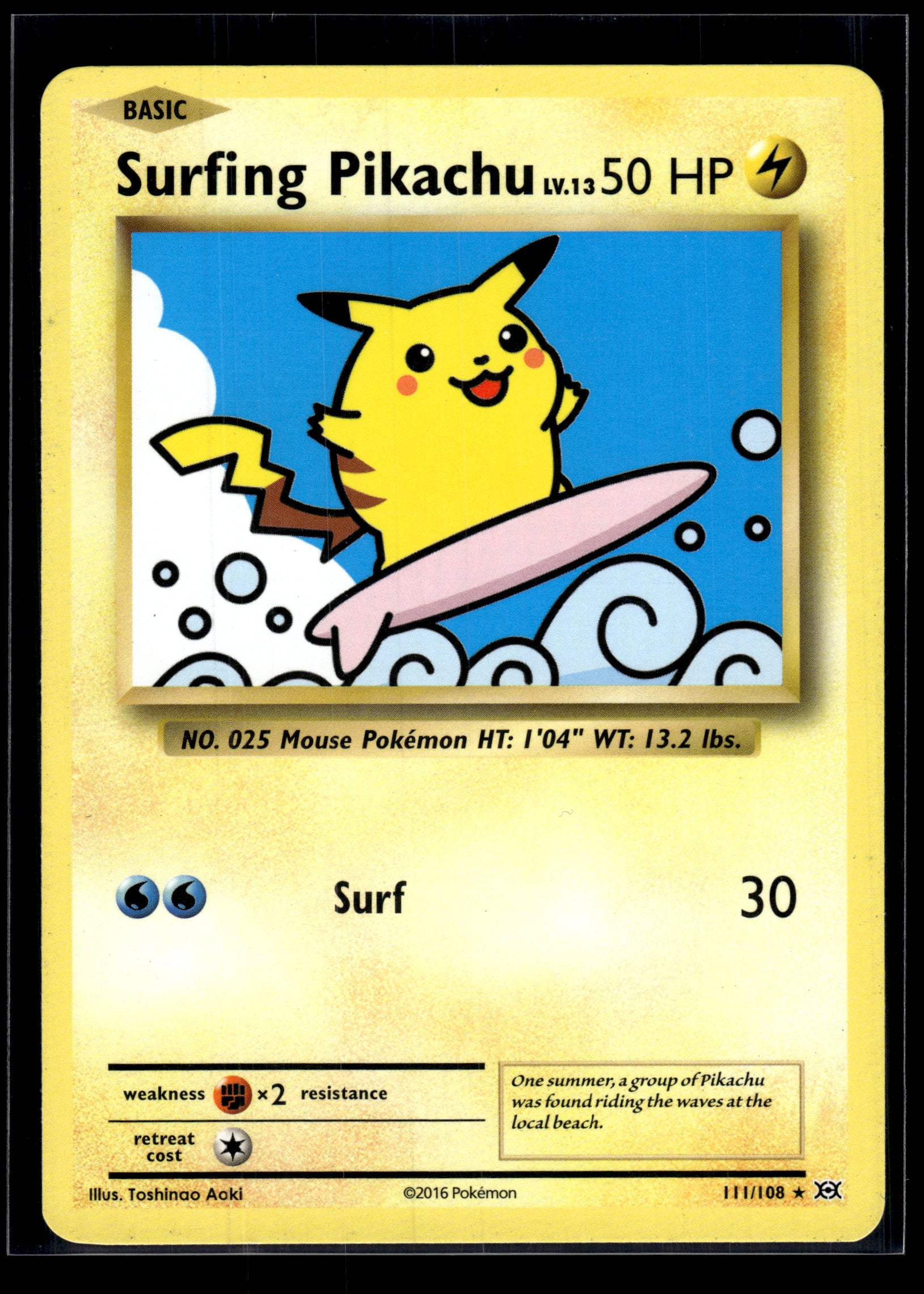 Surfing Pikachu #111/108 Evolutions MP