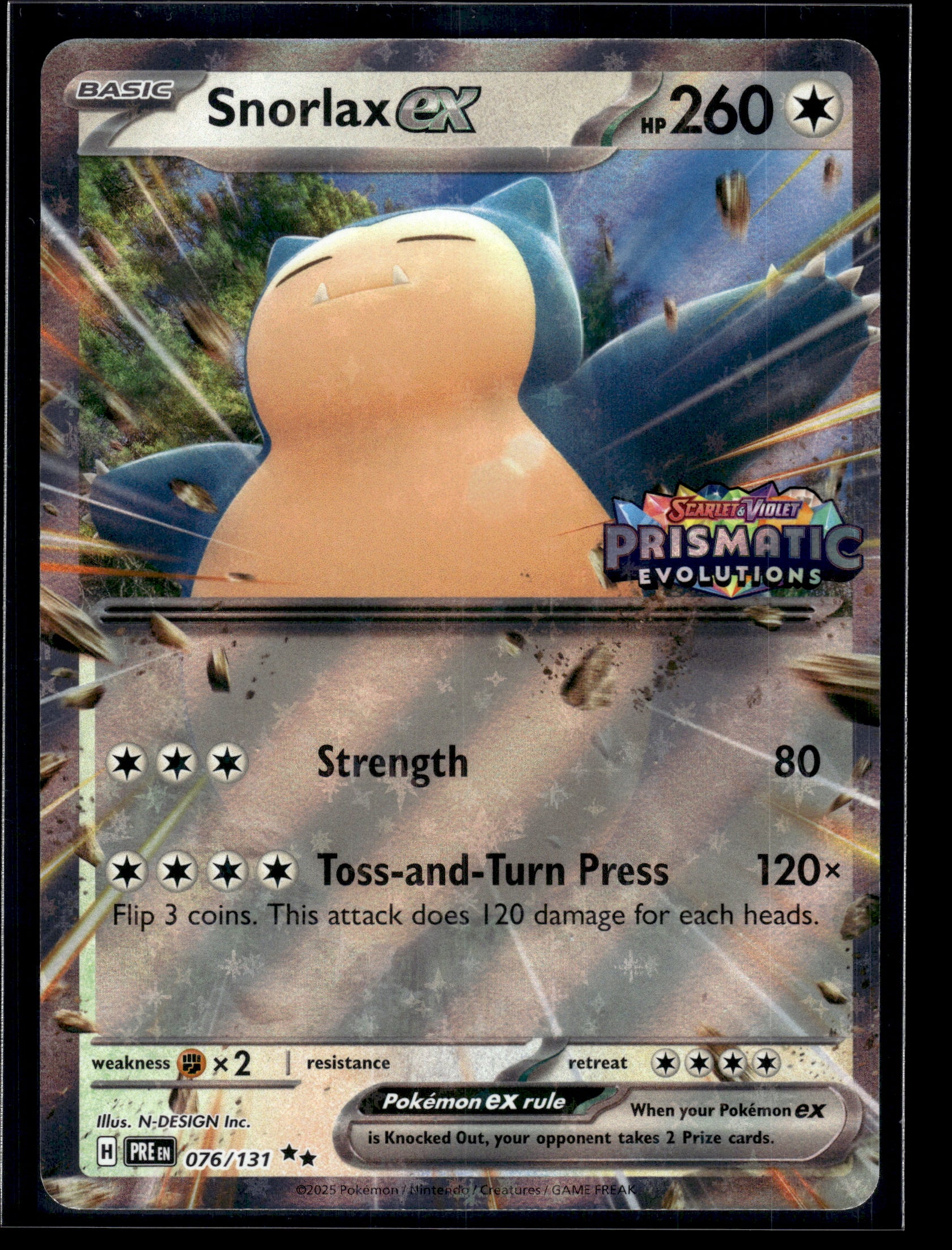 Snorlax ex #076/131 STAMPED Prismatic Evolutions NM