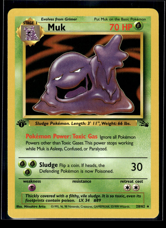 Muk #28/62 1st Edition Fossil LP
