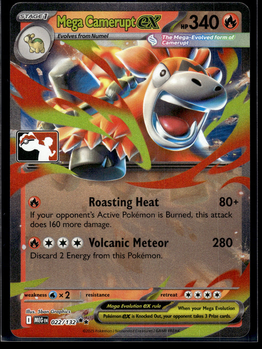 Mega Camerupt ex #022/132 Prize Pack STAMPED Mega Evolution VLP