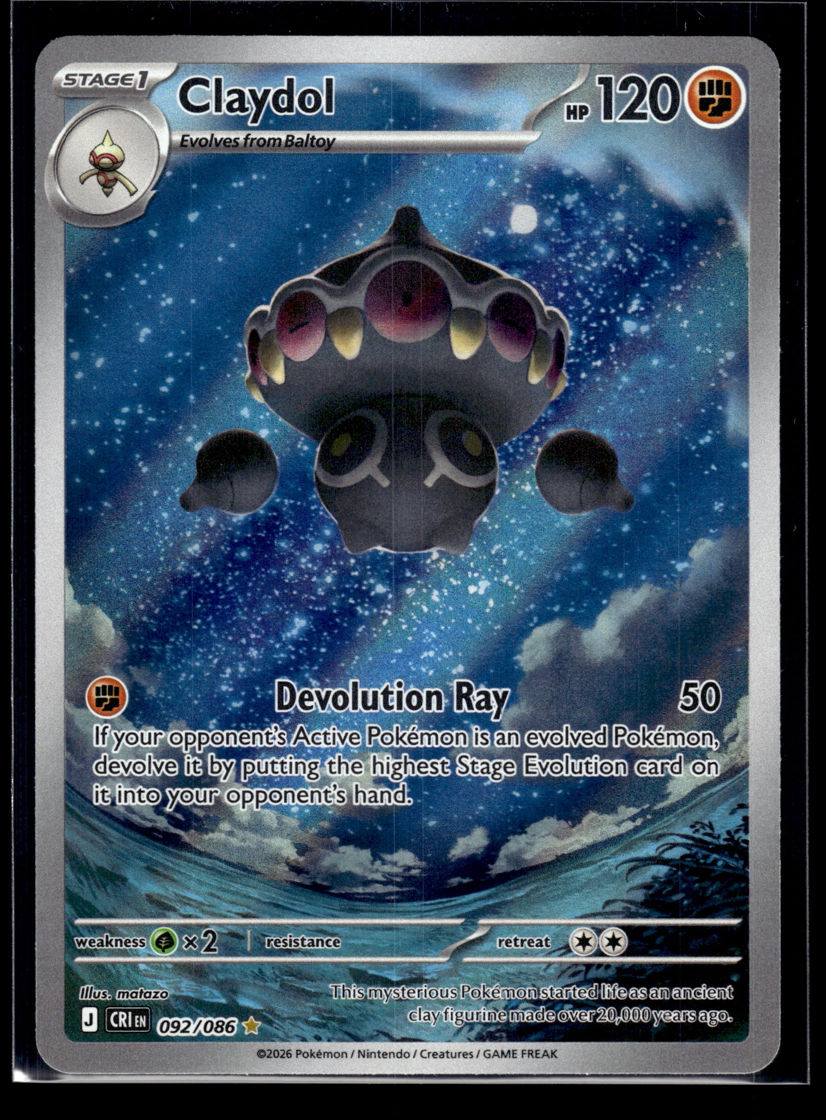 Claydol #092/086 Chaos Rising NM