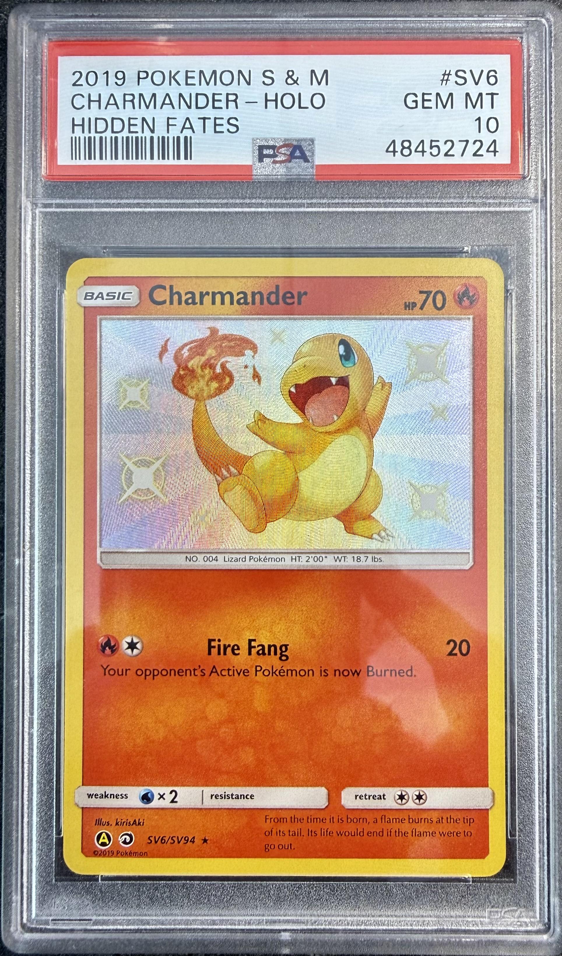 PSA 10 Charmander #SV6 Hidden Fates