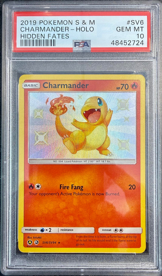 PSA 10 Charmander #SV6 Hidden Fates