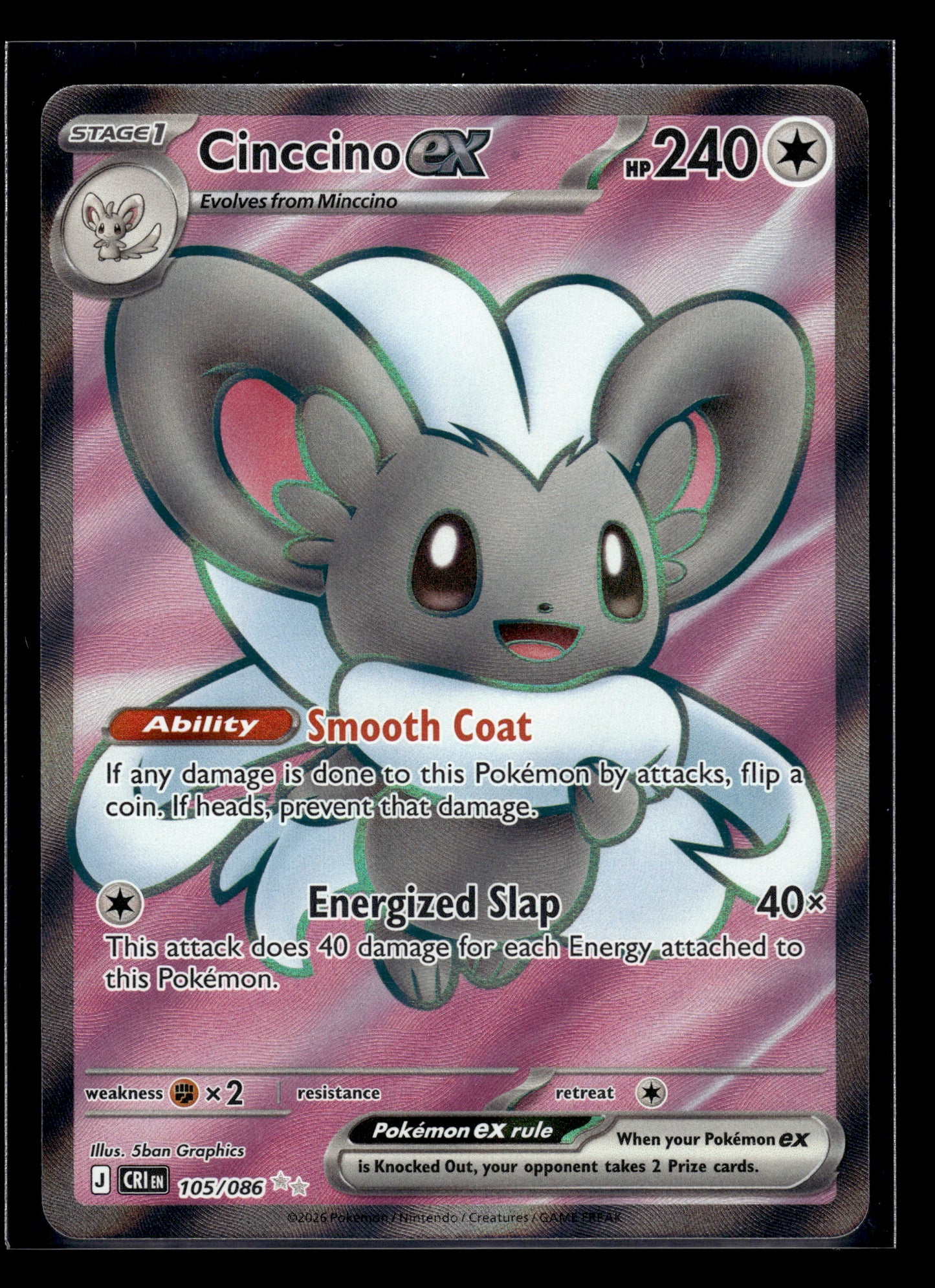 Cinccino ex #105/086 Chaos Rising VLP
