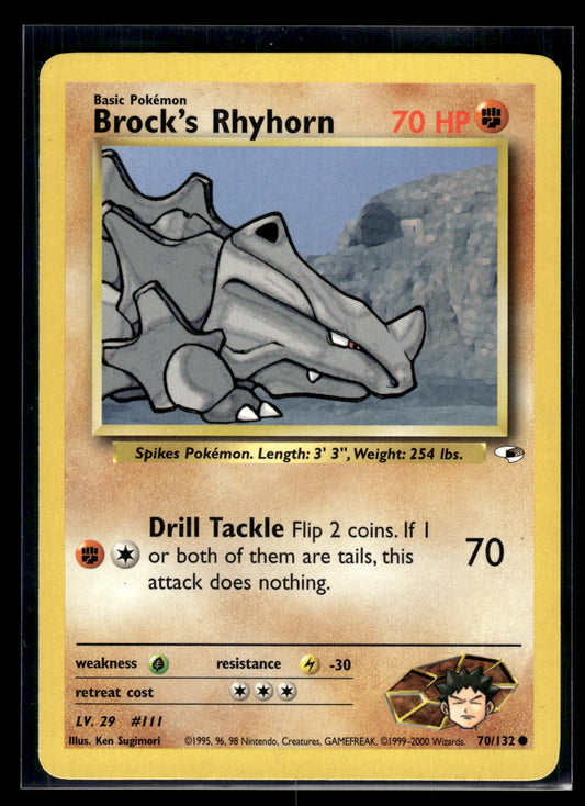 Brock's Rhyhorn #070/132 Gym Heroes LP