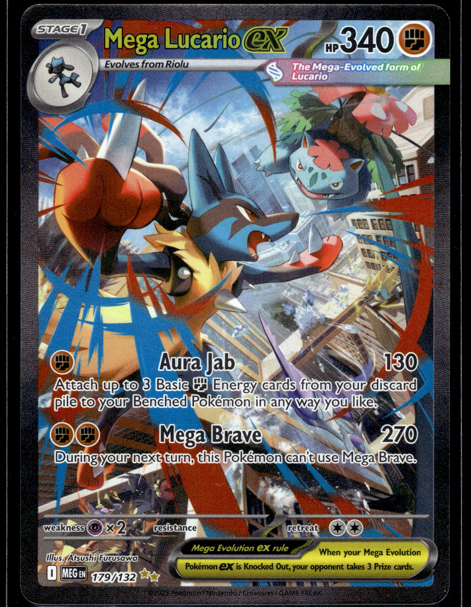 Mega Lucario ex #179/132 Mega Evolution NM
