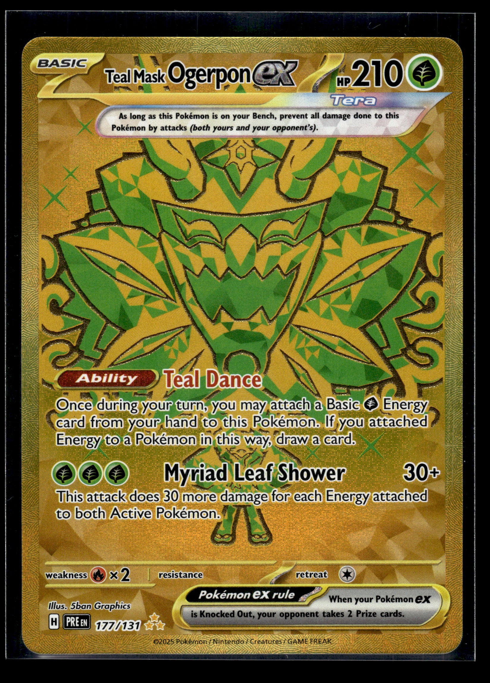 Teal Mask Ogerpon ex #177/131 Prismatic Evolutions NM