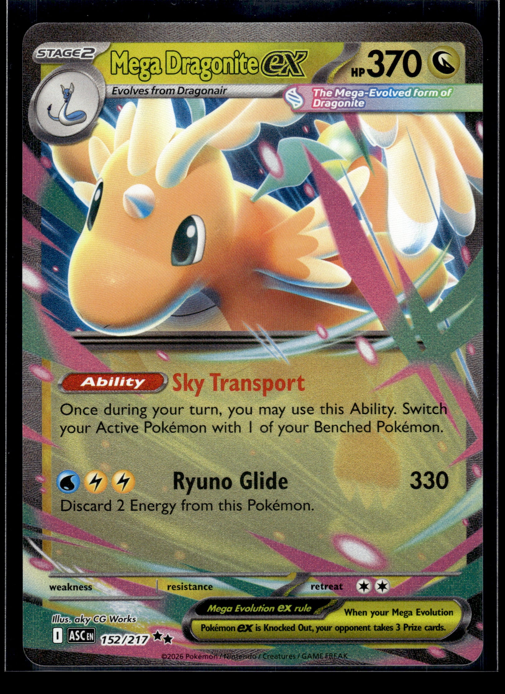 Mega Dragonite ex #152/217 Ascended Heroes NM