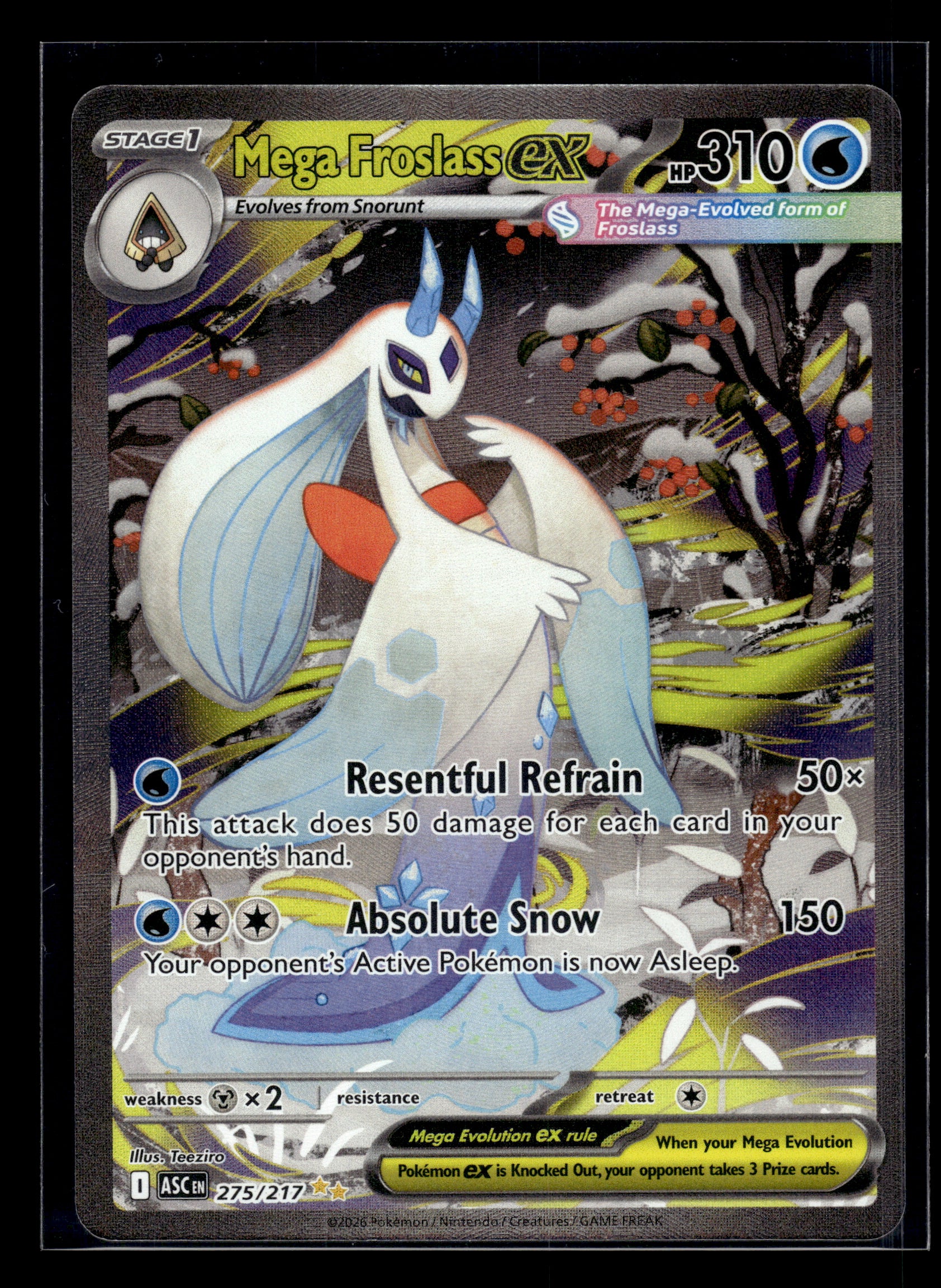 Mega Froslass ex #275/217 Ascended Heroes NM