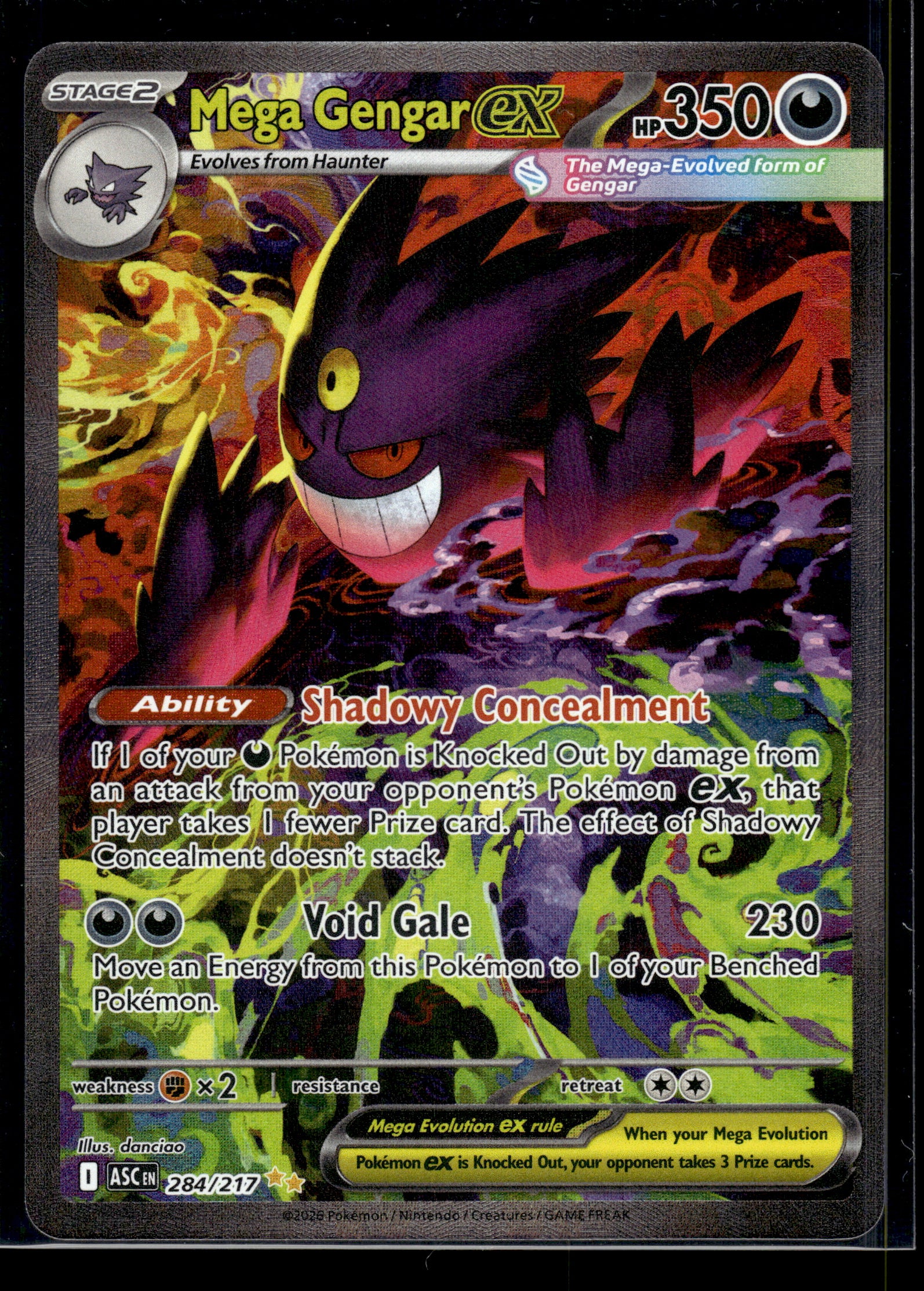 Mega Gengar ex #284/217 Ascended Heroes NM