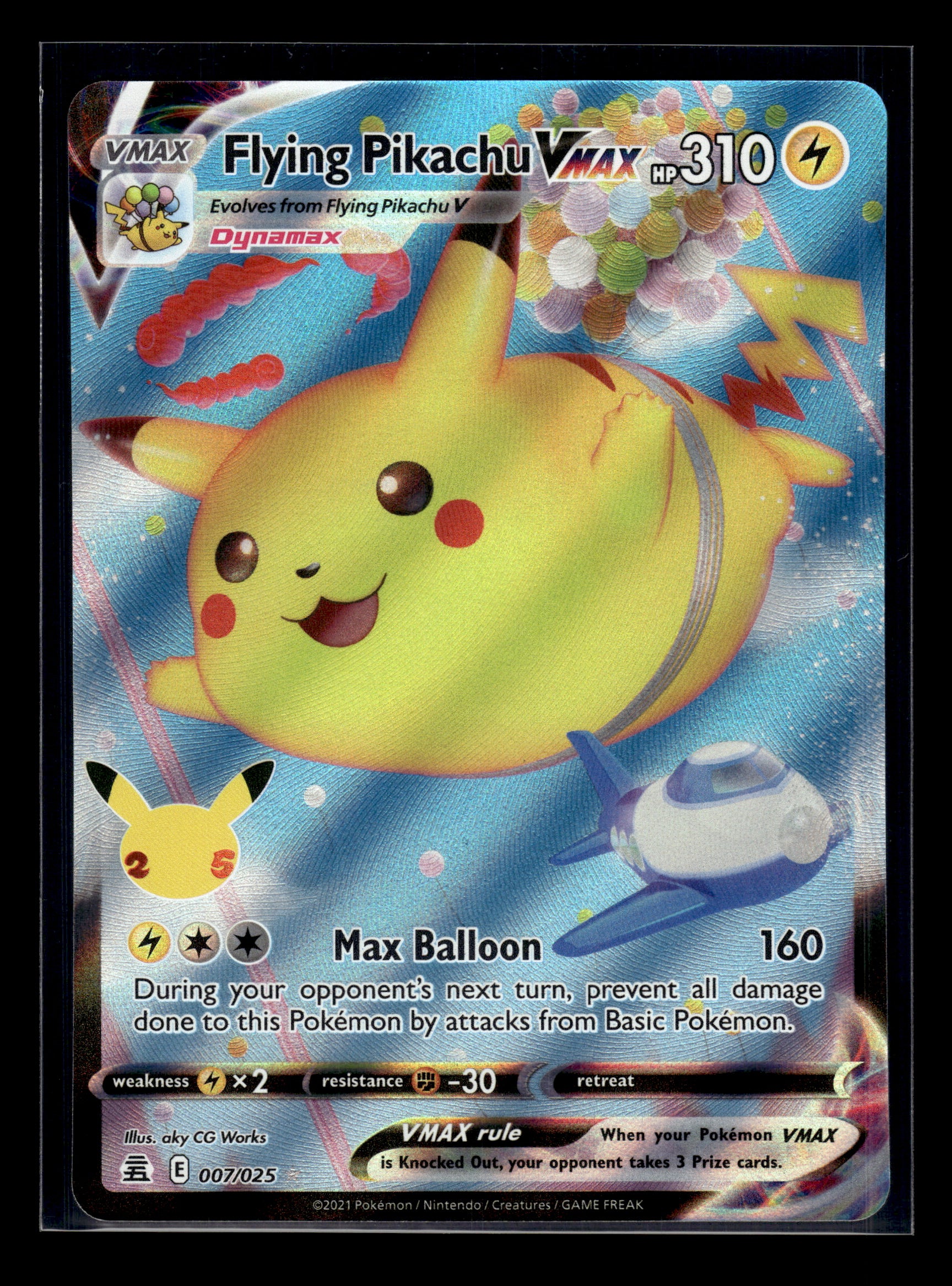 Flying Pikachu VMAX #007/025 Celebrations VLP