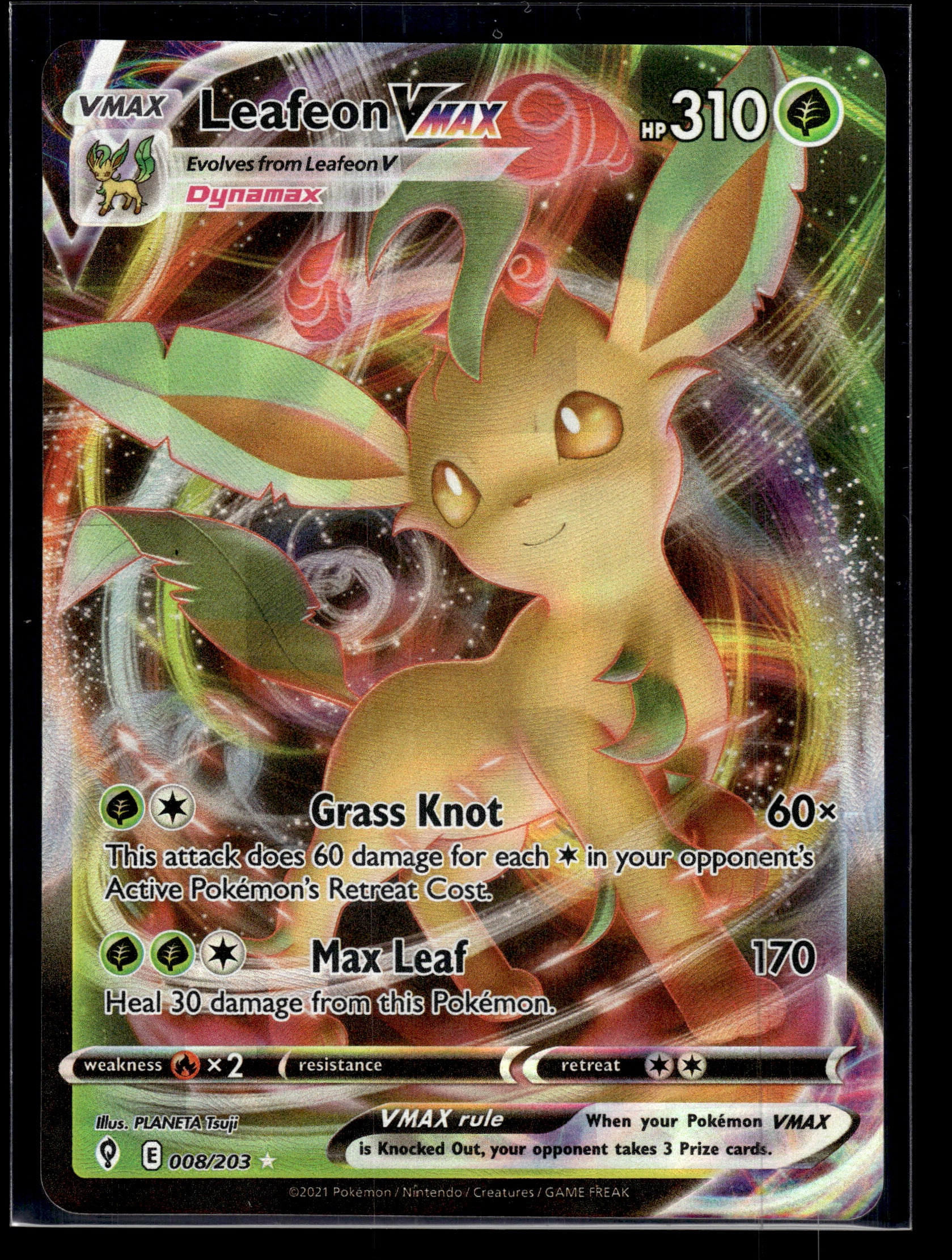 Leafeon VMAX #008/203 Evolving Skies MP